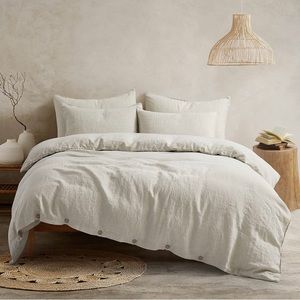Linen Duvet Cover Set (Queen size)